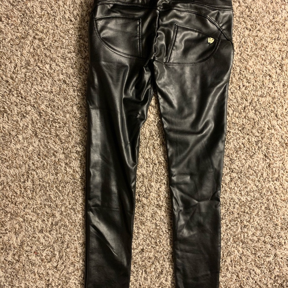 Black Faux Leather Pants